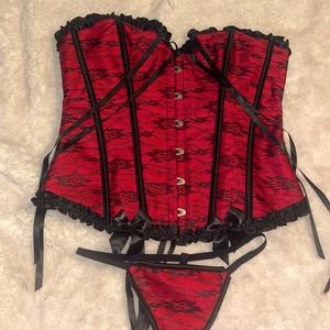 NWB Corset & Thong Set